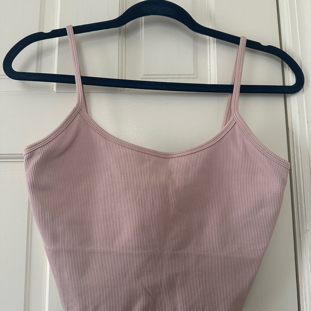 Pink Ribbed Women's Top